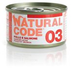 NATURAL CODE 03 POLLO E SALMONE umido gatto