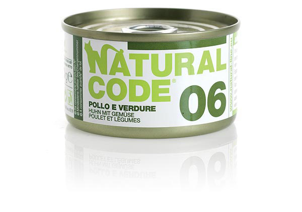 NATURAL CODE 06 Pollo e Verdure umido gatto