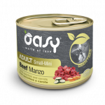 OASY Umido Cane Adulto Small/Mini Grain Free Manzo, Zucchine e Carote - 200-g