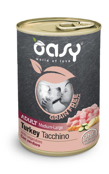 OASY Umido Cane Adulto Grain Free Tacchino con verdure