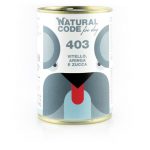 NATURAL CODE 403 umido per cani VITELLO, ARINGA E ZUCCA