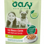 OASY Umido Cane STRACCETTI IN SALSA Adult Manzo e Carote