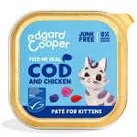 Edgard&Cooper "Feed me real" Merluzzo e Pollo per Gattini Kitten