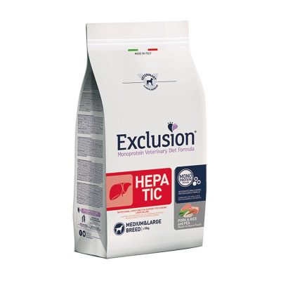 Exclusion Hepatic Cane Maiale Riso Piselli Medium Large Breed