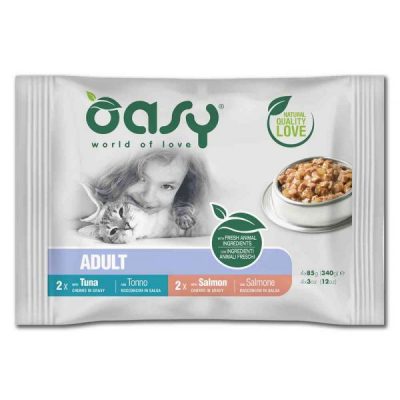 Oasy Bocconcini in salsa Multipack Adult Fish