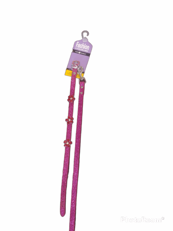FARM COMPANY Fashion Daisy Collare e Guinzaglio Glitter con Fiori