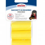RECORD 30 MICRO Sacchetti igienici per Cani di taglia Piccola (3x10) - Giallo