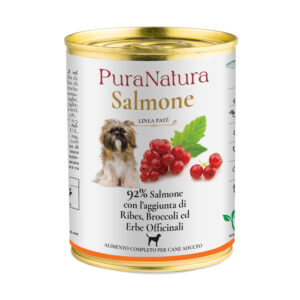 DALLA GRANA PURA NATURA SALMONE E RIBES CIBO UMIDO per cani