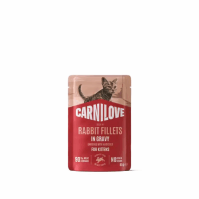 Carnilove Umido Gatto Straccetti in gravy Wild Origin Fillets Coniglio