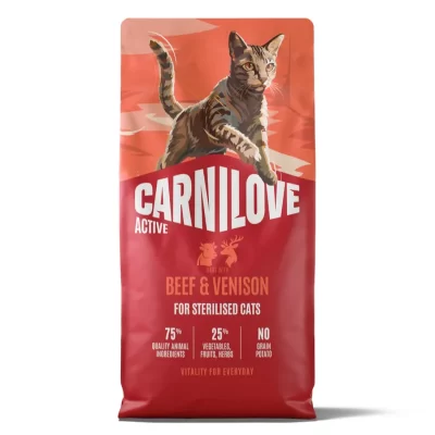carnilove gatto sterilizzato manzo e cervo