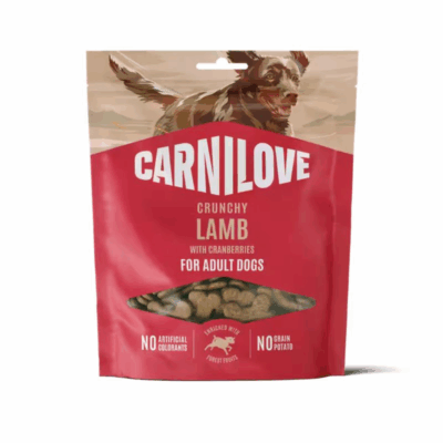 Carnilove Snack per Cani Crunchy Agnello e Mirtilli Rossi
