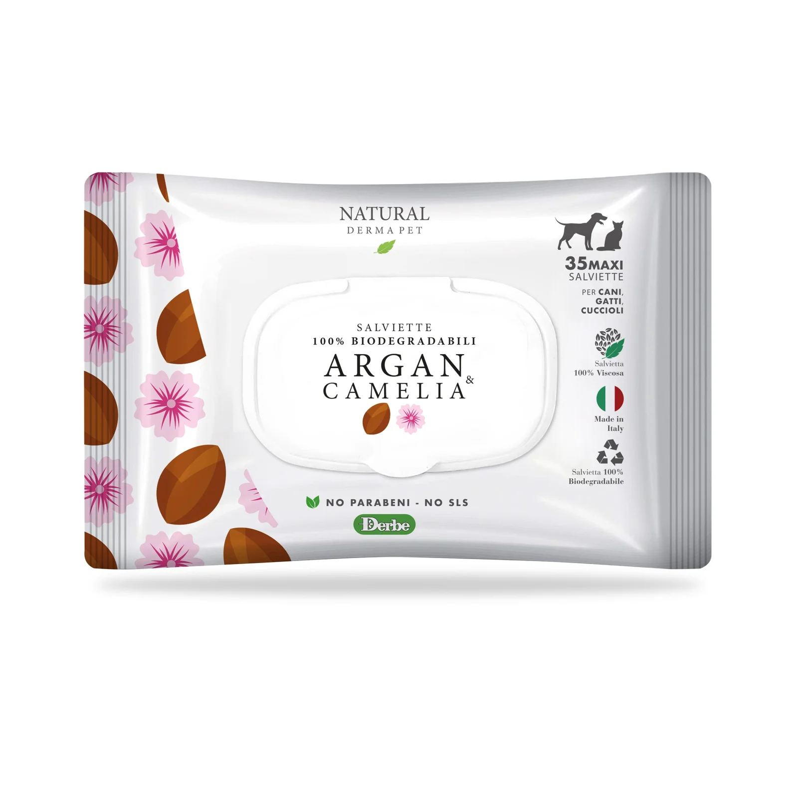 Salviette Argan e Camelia Derbe per cani e gatti