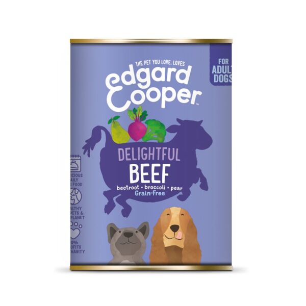 Edgard & Cooper Manzo con Barbabietola, Broccoli e Pera CIBO UMIDO per Cani