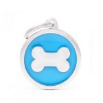 My Family MEDAGLIETTA Classic Cerchio con Osso - AZZURRO