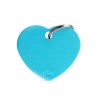 My Family MEDAGLIETTA Basic Aluminium COLOR AZZURRO - CUORE - GRANDE