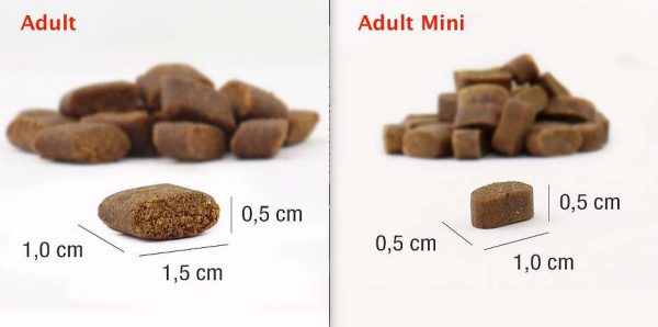 misure crocchette platinum adult beef mini