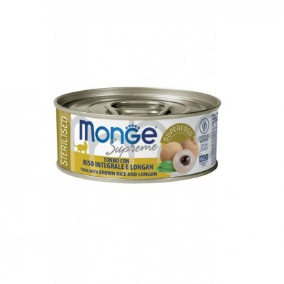 Monge Umido Gatto Supreme Sterilizzato Tonno con Riso Integrale e Longan