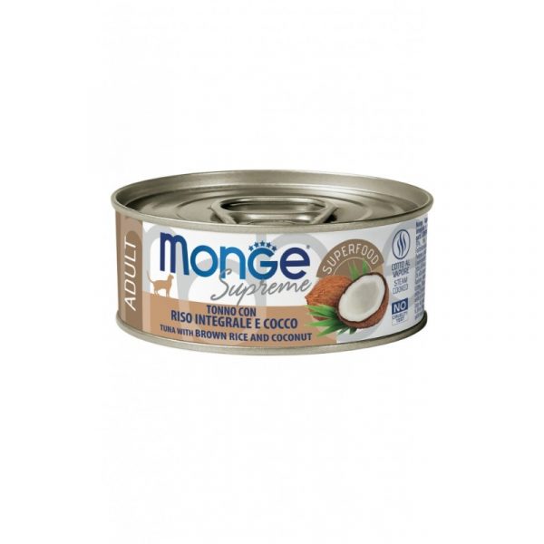 Monge Umido Gatto Supreme Kitten Tonno con Riso Integrale e Cocco