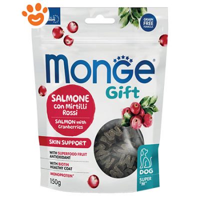 Monge Gift Salmone con Mirtilli Rossi Snack Cane