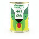 NATURAL CODE 401 umido per cani Pollo Salmone e Carote