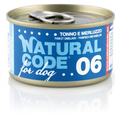 Natural code 06 tonno e merluzzo umido cane