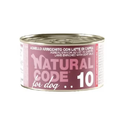Natural Code 10 Agnello arricchito con latte di capra Umido Cane