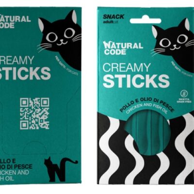 Natural Code Creamy Stick Pollo e olio di pesce per Gatti