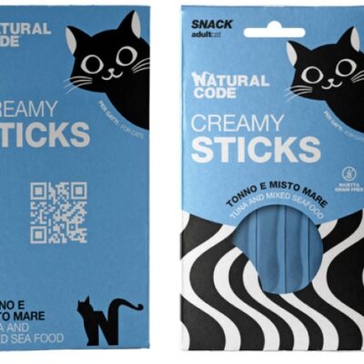 Natural Code Creamy Stick Tonno e misto mare per Gatti