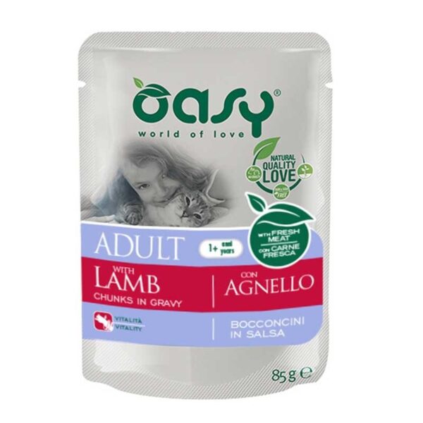 Oasy Gatto Bocconcini in salsa Agnello