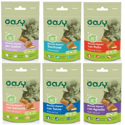 oasy snack gatto biscotti ripieni