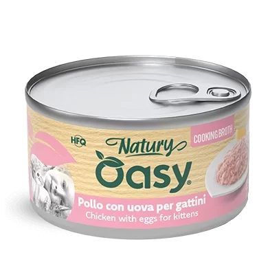 OASY Natury Cooking Broth Pollo Uova per Gattini