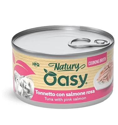 OASY Natury Cooking Broth Tonnetto con Salmone Rosa