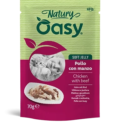 OASY Natury Soft Jelly buste pollo con manzo