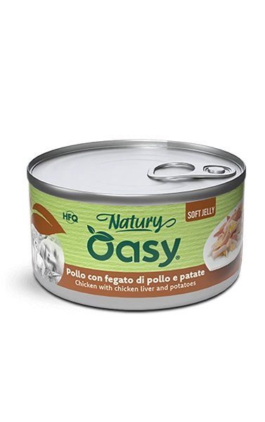 OASY Natury Soft Jelly Pollo con Fegato di Pollo e Patate