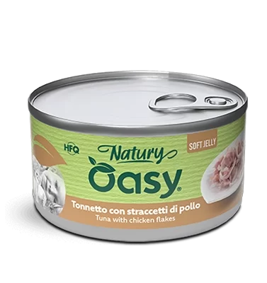 OASY Natury Soft Jelly Tonnetto con Straccetti di Pollo