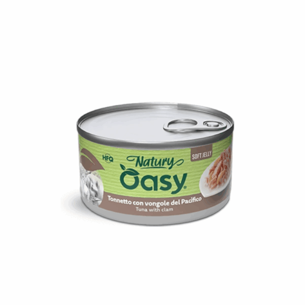 Oasy Natury Soft Jelly Tonnetto con Vongole del Pacifico per Gatti
