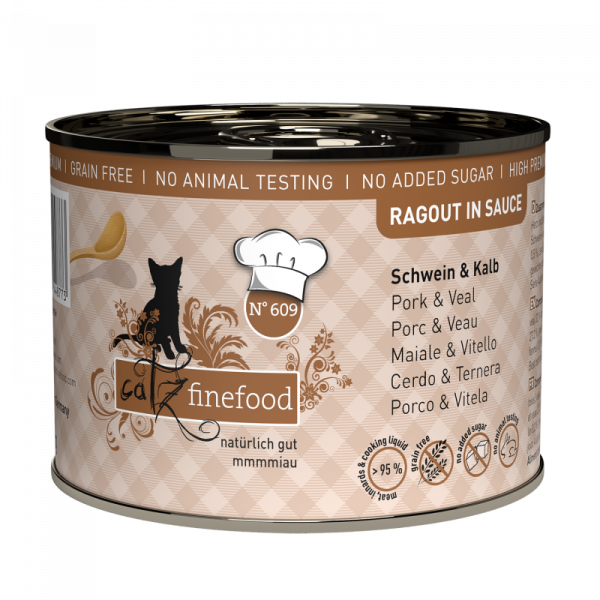 Pets Nature Cats Finefood N° 609 Ragout Maiale e Vitello