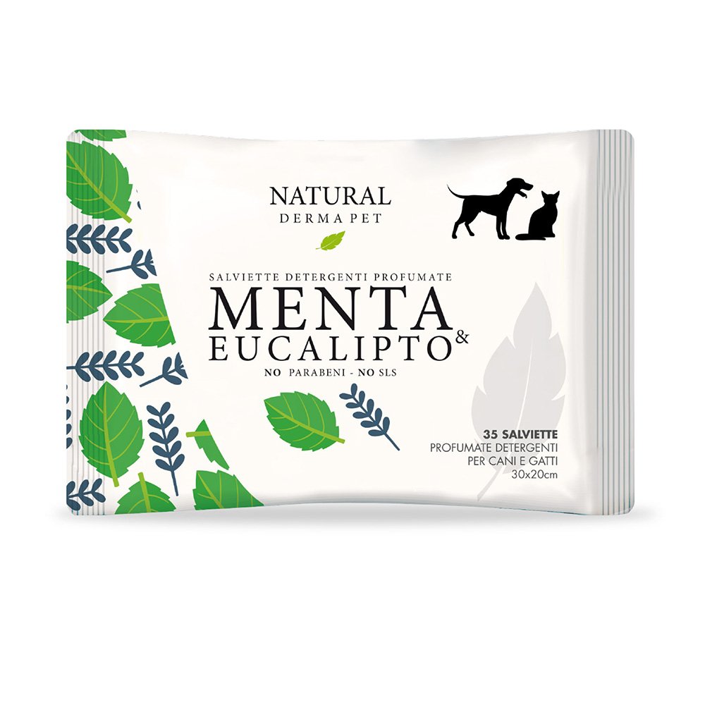 Derbe Salviette Detergenti profumate MENTA & EUCALIPTO per cani e gatti