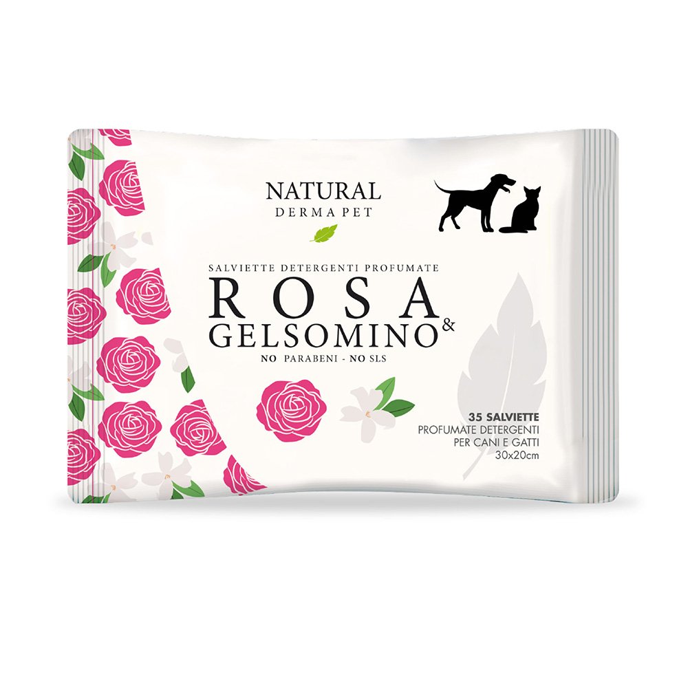 Salviette Detergenti ROSA E GELSOMINO Derbe per cani e gatti