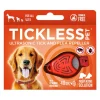 Tickless Medaglietta per cani a ultrasuoni contro pulci e zecche - Rosso