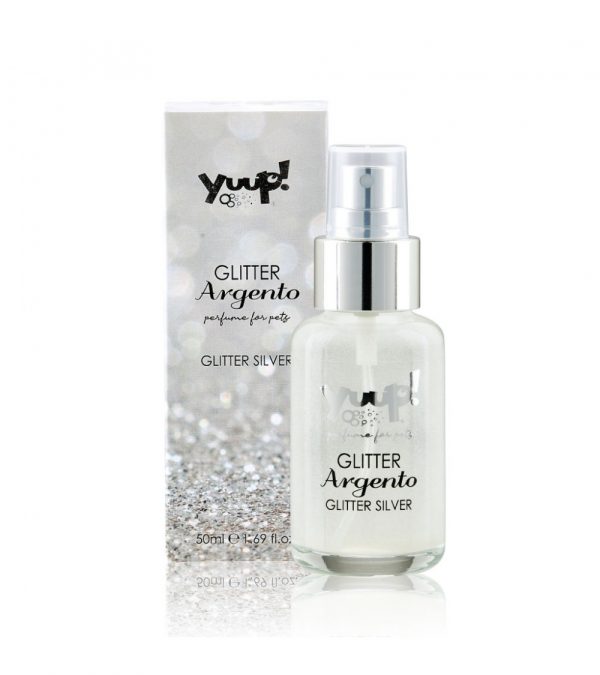 yuup profumo glitter argento